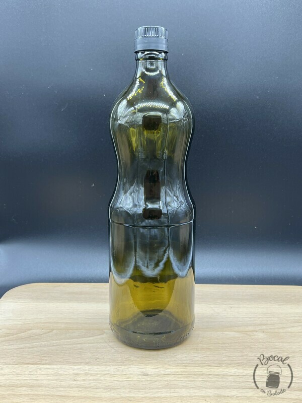 Bouteille en verre teinté pour huile réutilisable 1 L – Le vrac de Mary et  Amandine