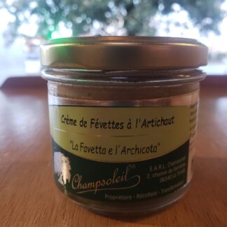 Crème de févettes à l'artichaut