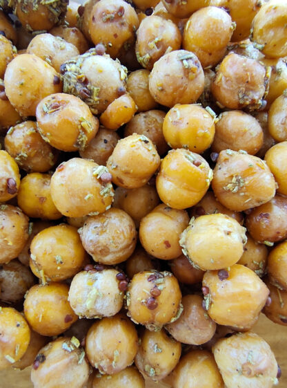 Pois chiche grillés moutarde et romarin